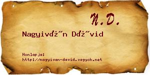 Nagyiván Dávid névjegykártya